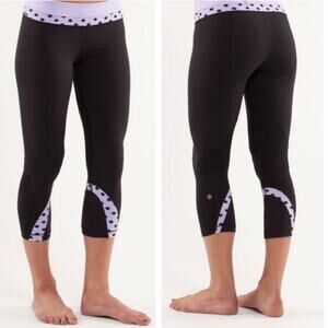 Lululemon Run Inspire Crop II Dot Leggings Size 2